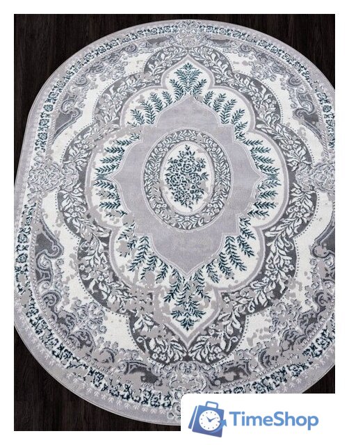 Ковер для жилой комнаты Merinos Palermo F290-OVAL-GRAY (1.6х2.3) - Изображение №5 — Интернет-магазин Time-Shop