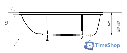 Ванна 1Марка Modern 160x70 - Изображение №6 — Интернет-магазин Time-Shop