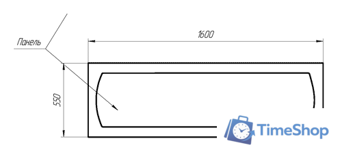 Ванна 1Марка Modern 160x70 - Изображение №7 — Интернет-магазин Time-Shop