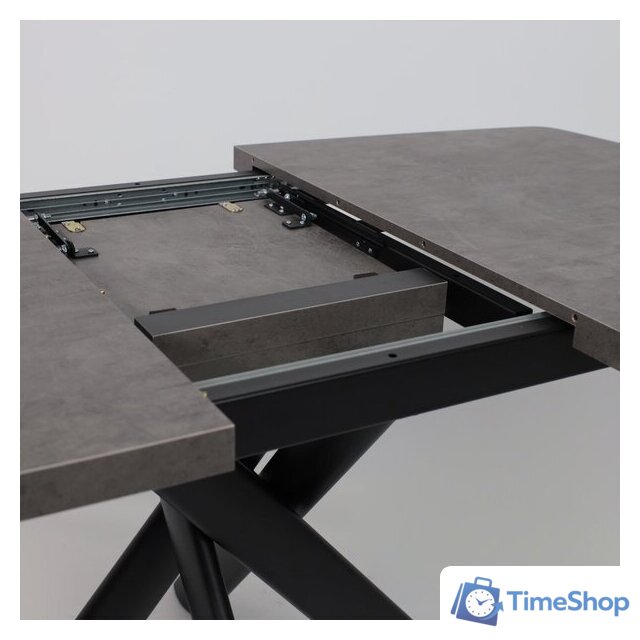 Кухонный стол Мамадома Leonel-130 раздвижной 130-165х85 (дымчатая керамика/черный) - Изображение №14 — Интернет-магазин Time-Shop