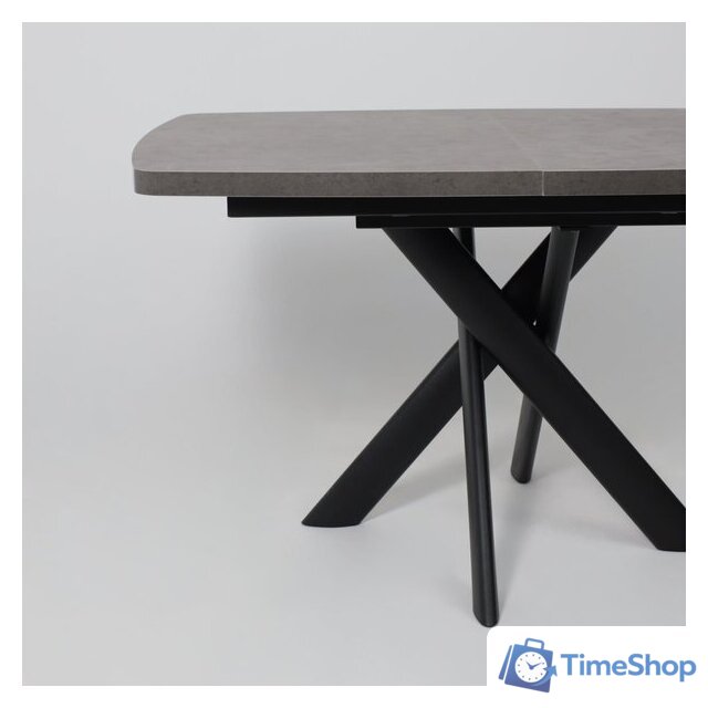 Кухонный стол Мамадома Leonel-130 раздвижной 130-165х85 (дымчатая керамика/черный) - Изображение №11 — Интернет-магазин Time-Shop