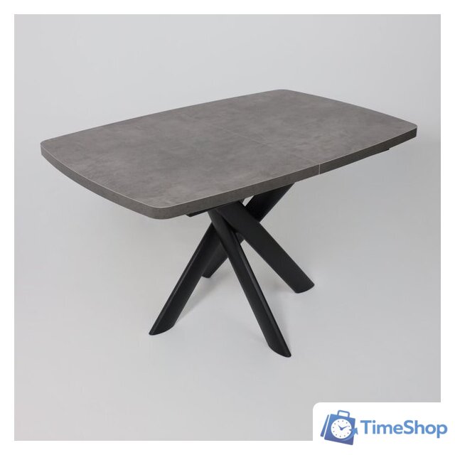 Кухонный стол Мамадома Leonel-130 раздвижной 130-165х85 (дымчатая керамика/черный) - Изображение №8 — Интернет-магазин Time-Shop