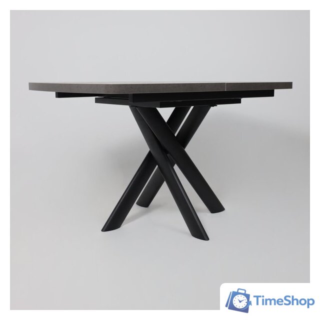 Кухонный стол Мамадома Leonel-130 раздвижной 130-165х85 (дымчатая керамика/черный) - Изображение №9 — Интернет-магазин Time-Shop
