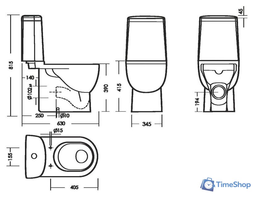 Унитаз напольный Sanita Luxe Fest Comfort WC.CC/Fest/2-DM/WHT.G/S1 - Изображение №6 — Интернет-магазин Time-Shop