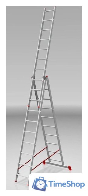 Лестница-стремянка Новая высота NV 223 алюминиевая трёхсекционная 3x10 ступеней - Изображение №3 — Интернет-магазин Time-Shop