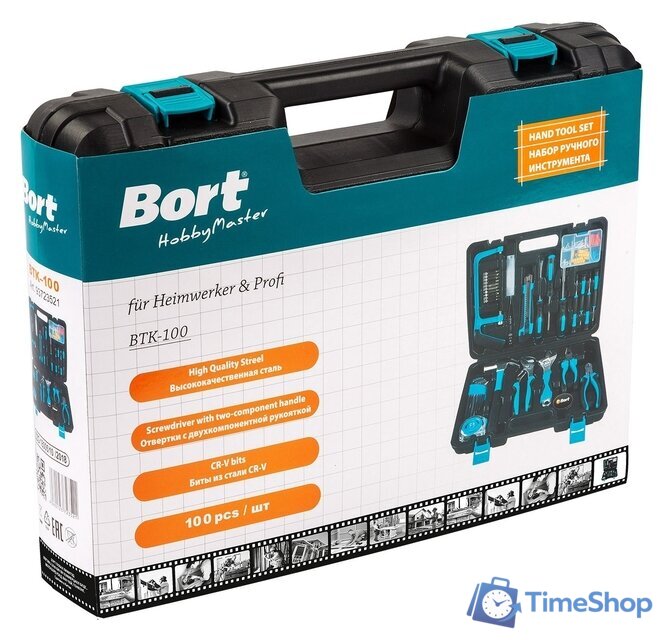 Набор домашнего мастера Bort BTK-100 (100 предметов) - Изображение №4 — Интернет-магазин Time-Shop