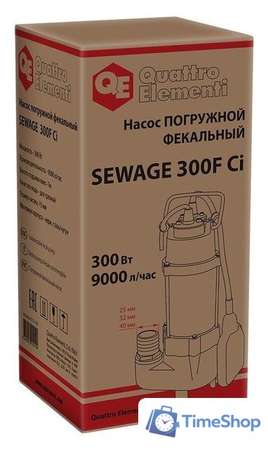 Фекальный насос Quattro Elementi Sewage 300F Ci - Изображение №9 — Интернет-магазин Time-Shop