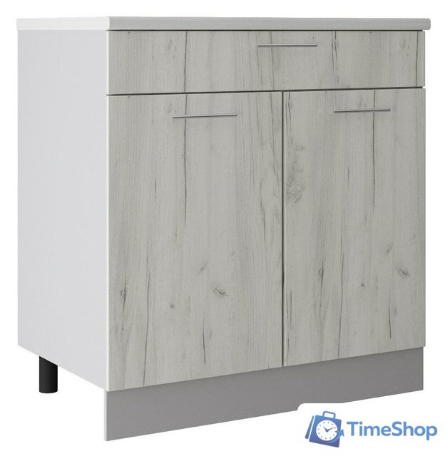 Шкаф напольный Артём-Мебель 800мм СН-114.07-Ш (ДСП дуб крафт белый) - Изображение №1 — Интернет-магазин Time-Shop