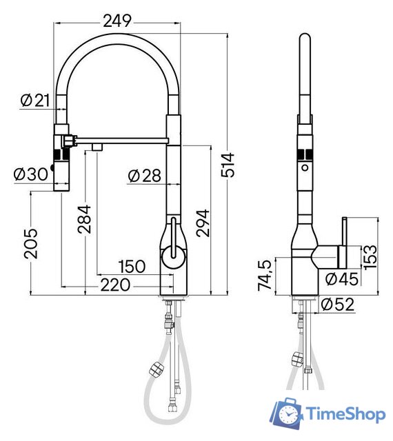 Смеситель Paulmark Magneto One Ma213188-AN (черный/антрацит) - Изображение №12 — Интернет-магазин Time-Shop