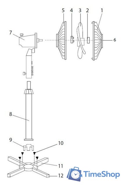 Вентилятор CENTEK CT-5015 (черный) - Изображение №5 — Интернет-магазин Time-Shop
