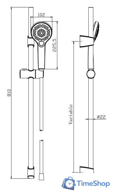 Душевой гарнитур  Cersanit Neno 63696 - Изображение №11 — Интернет-магазин Time-Shop