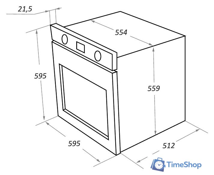 Электрический духовой шкаф MAUNFELD EOEFG.566RBG.RT - Изображение №2 — Интернет-магазин Time-Shop