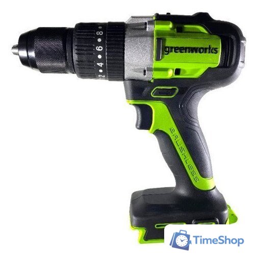 Ударная дрель-шуруповерт Greenworks GD24DD60 3704107CUA (с 2-мя АКБ, кейс) - Изображение №3 — Интернет-магазин Time-Shop