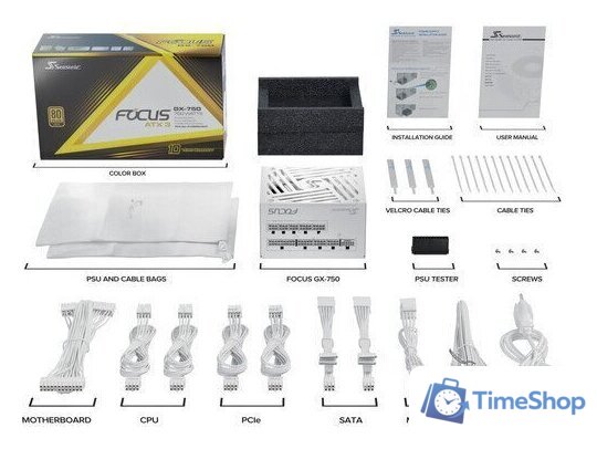 Блок питания Seasonic Focus GX-750 White ATX 3.1 - Изображение №5 — Интернет-магазин Time-Shop