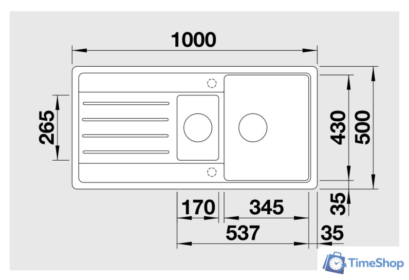 Кухонная мойка Blanco Legra 6 S (антрацит) [522207] - Изображение №3 — Интернет-магазин Time-Shop