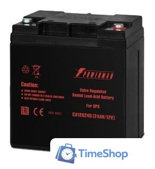 Аккумулятор для ИБП Powerman CA12240/UPS (12В/24 А·ч) - Изображение №1 — Интернет-магазин Time-Shop