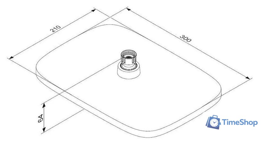 Верхний душ Damixa Merkur 940050000 - Изображение №4 — Интернет-магазин Time-Shop