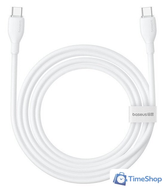 Кабель Baseus Ultra-Fast Fast Charging 100W USB Type-C - USB Type-C (1 м, белый) - Изображение №1 — Интернет-магазин Time-Shop