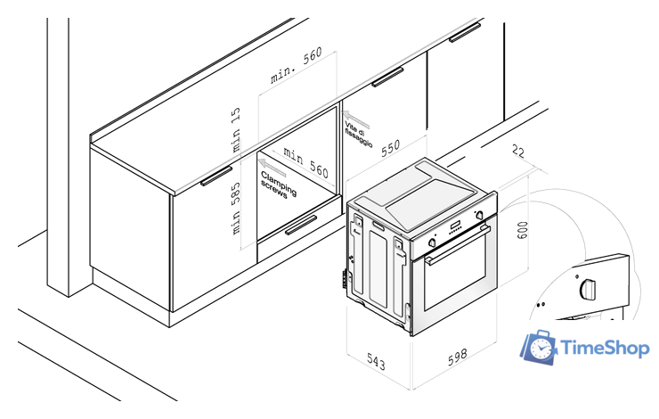 Электрический духовой шкаф Korting OKB 481 CRN - Изображение №3 — Интернет-магазин Time-Shop