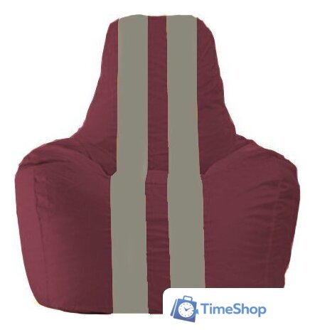 Кресло-мешок Flagman Спортинг С1.1-303 (бордовый/серый) - Изображение №1 — Интернет-магазин Time-Shop