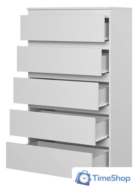 Комод НК-Мебель Stern Т-8 5-я 72676244 (16 мм, белый) - Изображение №2 — Интернет-магазин Time-Shop