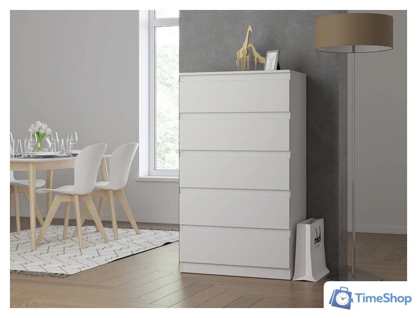 Комод НК-Мебель Stern Т-8 5-я 72676244 (16 мм, белый) - Изображение №4 — Интернет-магазин Time-Shop