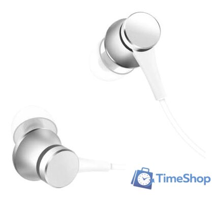 Наушники Xiaomi Mi In-Ear Headphones Basic HSEJ03JY (серебристый) - Изображение №1 — Интернет-магазин Time-Shop