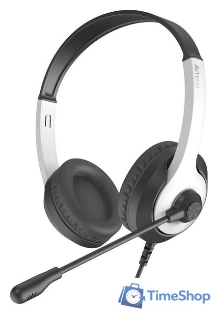 Наушники A4Tech Fstyler FH100U (белый/черный) - Изображение №1 — Интернет-магазин Time-Shop