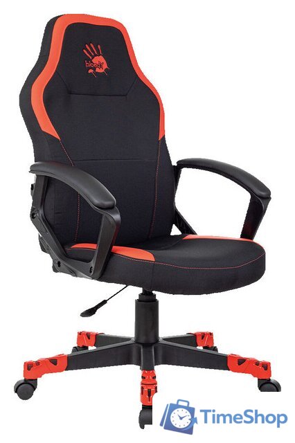 Игровое (геймерское) кресло A4Tech Bloody GC-190 (черный/красный) - Изображение №1 — Интернет-магазин Time-Shop