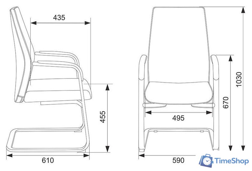 Офисный стул Бюрократ _JONS-LOW-V (черный) - Изображение №5 — Интернет-магазин Time-Shop