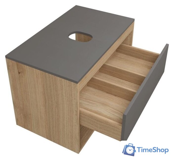  Teymi Тумба под умывальник Ritta 75 T60525 (дуб эврика/графит матовый) - Изображение №2 — Интернет-магазин Time-Shop