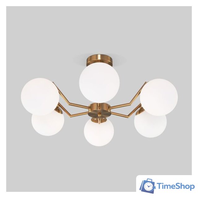 Люстра средней высоты Евросвет 70154/6 (латунь) - Изображение №3 — Интернет-магазин Time-Shop