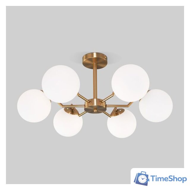 Люстра средней высоты Евросвет 70154/6 (латунь) - Изображение №1 — Интернет-магазин Time-Shop