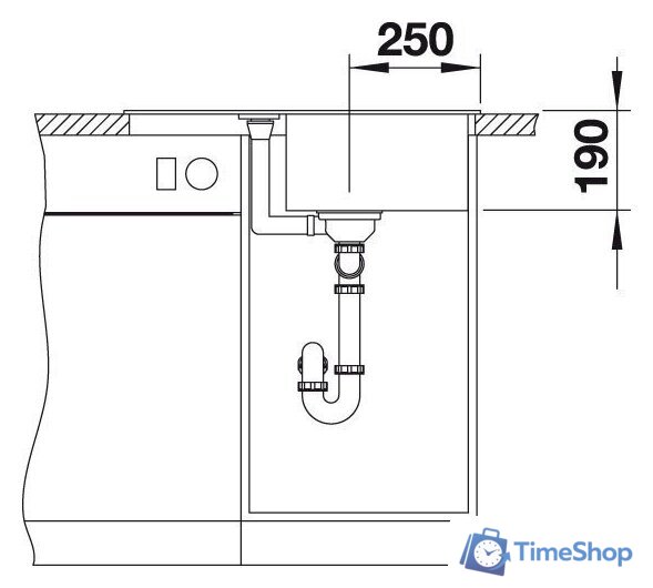 Кухонная мойка Blanco Metra 45 S Compact 527102 (мягкий белый) - Изображение №5 — Интернет-магазин Time-Shop