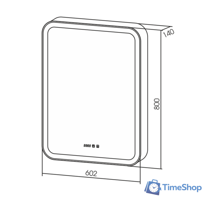  Silver Mirrors Шкаф с зеркалом Фиджи 60x80 LED-00002363 - Изображение №6 — Интернет-магазин Time-Shop