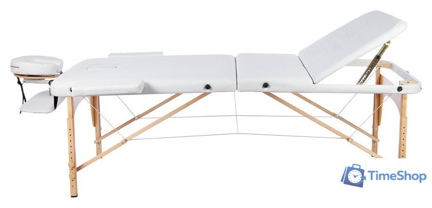 Массажный стол Atlas Sport 60 см складной 3-с деревянный (белый) - Изображение №2 — Интернет-магазин Time-Shop