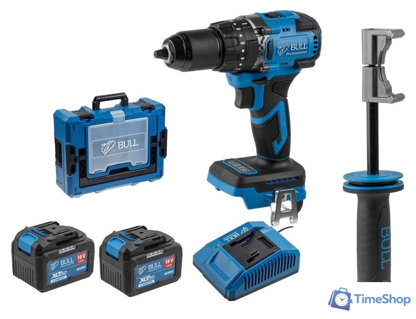 Ударная дрель-шуруповерт Bull SR 1806 R-series Xcase XLTpro 2329060 (с 2-мя АКБ, кейс) - Изображение №2 — Интернет-магазин Time-Shop