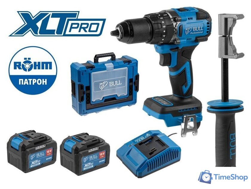 Ударная дрель-шуруповерт Bull SR 1806 R-series Xcase XLTpro 2329060 (с 2-мя АКБ, кейс) - Изображение №1 — Интернет-магазин Time-Shop