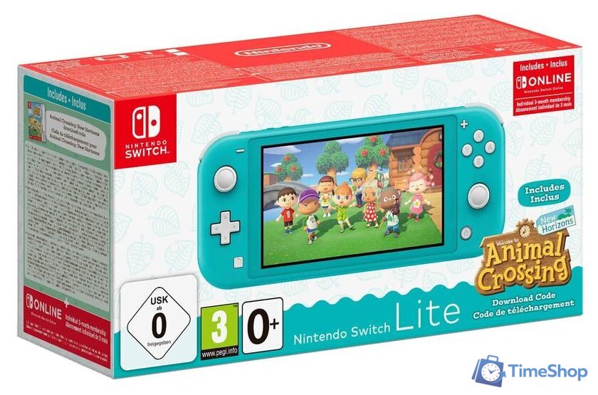 Игровая приставка Nintendo Switch Lite (бирюзовый + Animal Crossing: New Horizons) - Изображение №1 — Интернет-магазин Time-Shop