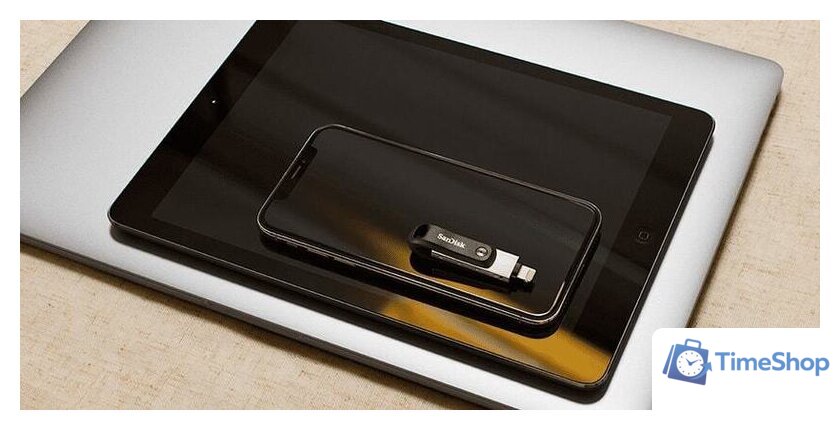 USB Flash SanDisk iXpand Go 128GB SDIX60N-128G-GN6NE - Изображение №7 — Интернет-магазин Time-Shop