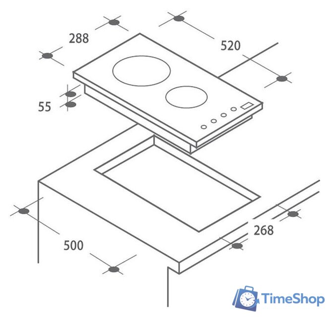 Варочная панель Candy CDH 30 - Изображение №2 — Интернет-магазин Time-Shop