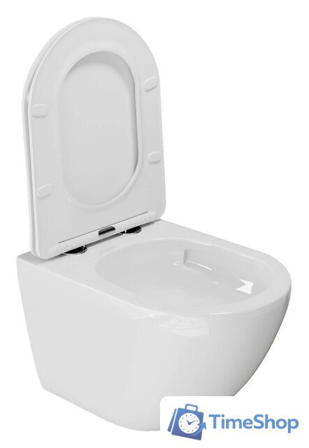 Унитаз подвесной White Wave Meridian Tornado Flush (белый глянец) - Изображение №4 — Интернет-магазин Time-Shop