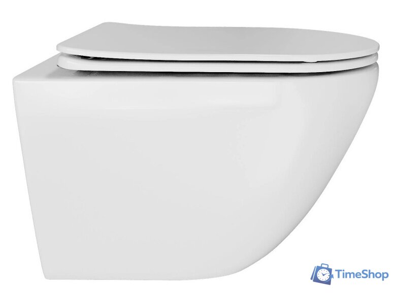 Унитаз подвесной White Wave Meridian Tornado Flush (белый глянец) - Изображение №2 — Интернет-магазин Time-Shop
