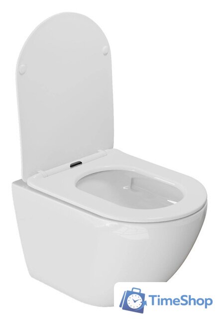 Унитаз подвесной White Wave Meridian Tornado Flush (белый глянец) - Изображение №3 — Интернет-магазин Time-Shop