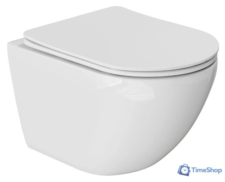 Унитаз подвесной White Wave Meridian Tornado Flush (белый глянец) - Изображение №1 — Интернет-магазин Time-Shop