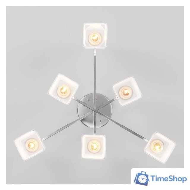 Припотолочная люстра Евросвет Delfi 30162/6 (Хром) - Изображение №3 — Интернет-магазин Time-Shop