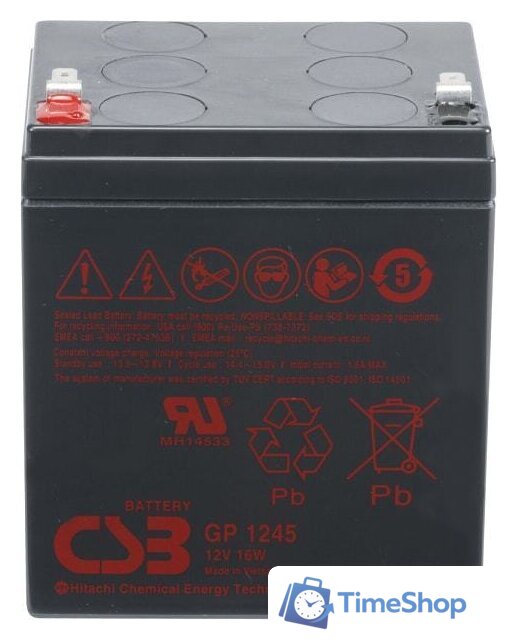 Аккумулятор для ИБП CSB Battery GP1245 16W F2 (12В/4.5Ач) - Изображение №1 — Интернет-магазин Time-Shop