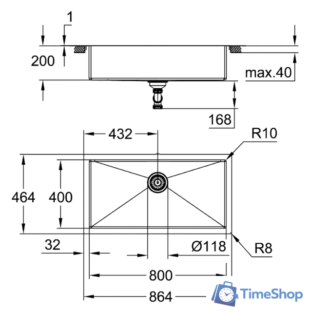 Кухонная мойка Grohe K700 90-S 86,4/46,4 1.0 31580SD1 - Изображение №3 — Интернет-магазин Time-Shop