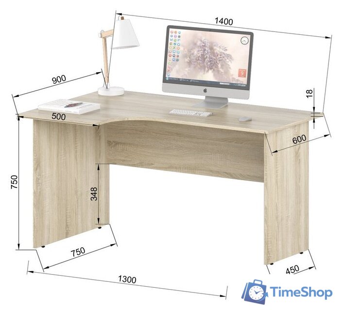 Стол Славянская столица С-1-14Л (дуб сонома) - Изображение №2 — Интернет-магазин Time-Shop