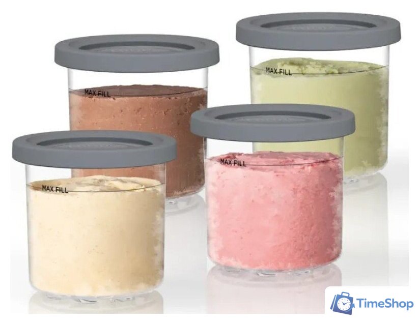 Контейнер  Ninja Ice Cream Maker Dessert Tubs XSK4PINTEUUK (4 шт) - Изображение №1 — Интернет-магазин Time-Shop